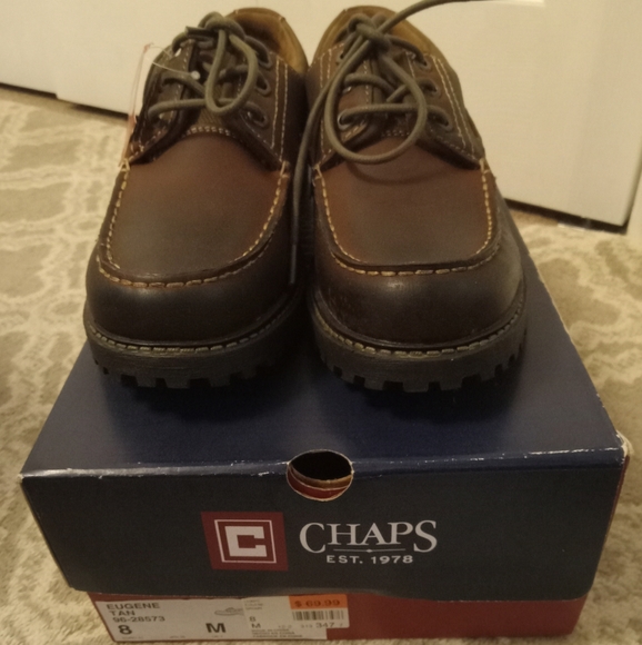 Chaps Eugene Brown/Tan Mens Shoes Size 8 - Picture 2 of 7